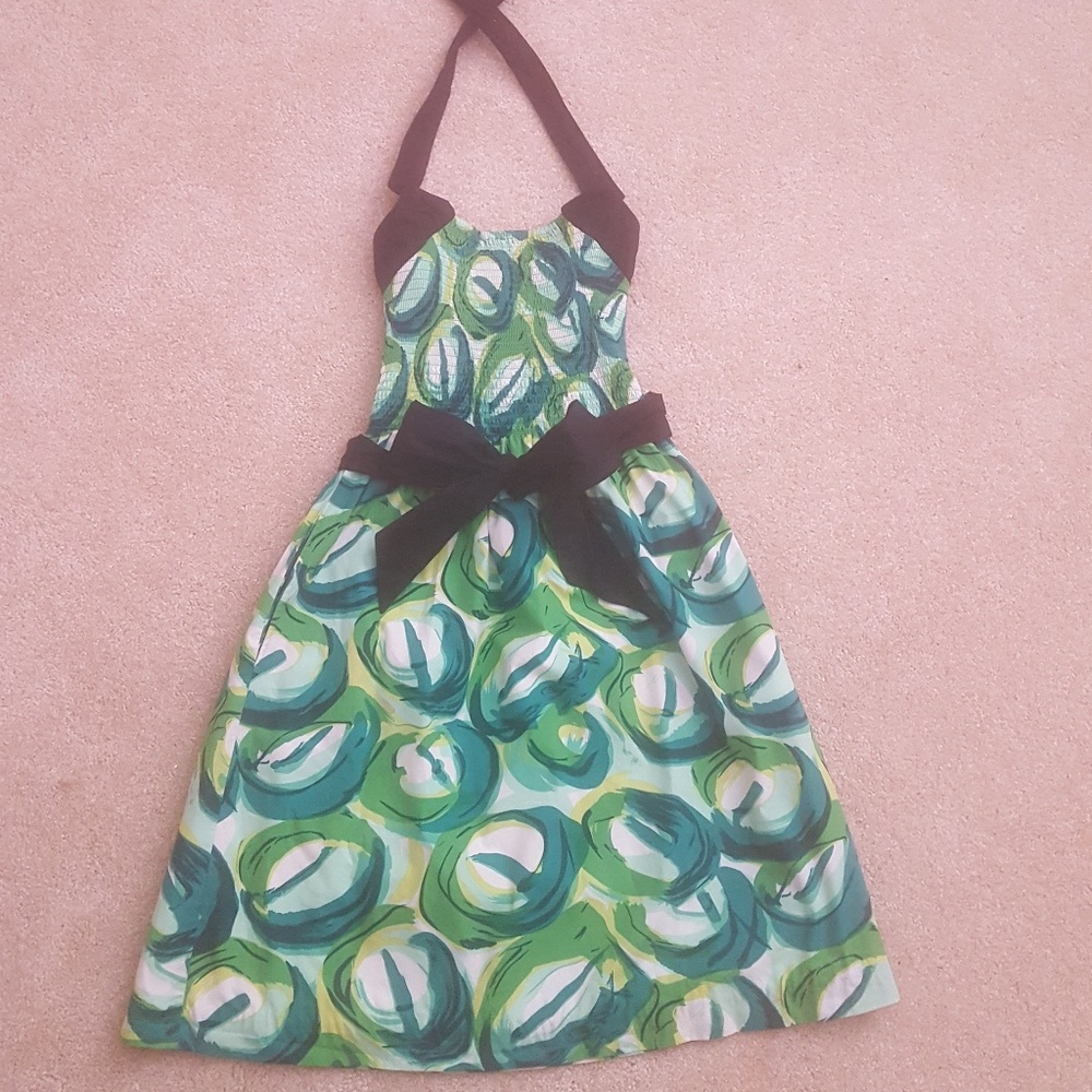Viola Anthropologie sz 4/Small Green Halter Dress